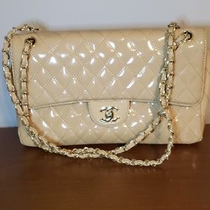 Medium Double Flap Black bag